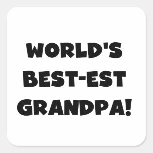 Tekst van de Opa van het best-est-Beste van de Vierkante Sticker