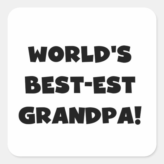 Tekst van de Opa van het best-est-Beste van de Vierkante Sticker (Voorkant)
