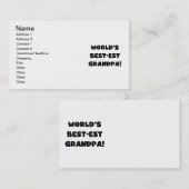 Tekst van de Opa van het best-est-Beste van de Visitekaartje (Voorkant / Achterkant)