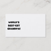 Tekst van de Opa van het best-est-Beste van de Visitekaartje (Achterkant)