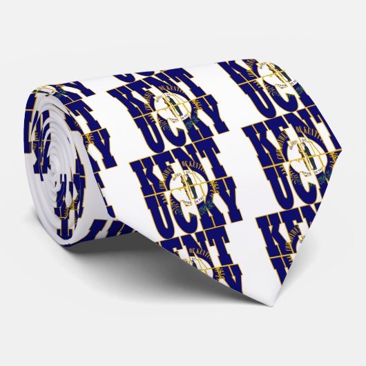 Tekst van de staatsvlag van Kentucky Stropdas (Opgerold)