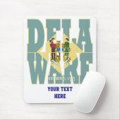 Tekst van de statusvlag Delaware Muismat (Met muis)