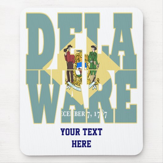 Tekst van de statusvlag Delaware Muismat (Voorkant)