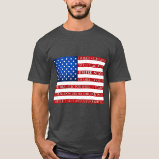 Tekst van de United States Flag Pledge of Allegian T-shirt