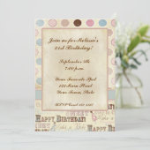 Tekst van de verjaardag, Circles Uitnodiging (Staand voorkant)