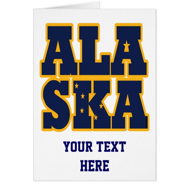 Tekst van de vlag van de staat Alaskan (Voorkant)