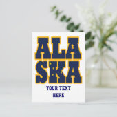Tekst van de vlag van de staat Alaskan Briefkaart (Staand voorkant)
