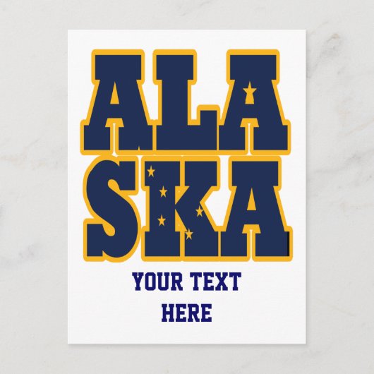 Tekst van de vlag van de staat Alaskan Briefkaart (Voorkant)