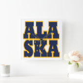 Tekst van de vlag van de staat Alaskan Vierkante Klok (Huis)