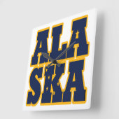 Tekst van de vlag van de staat Alaskan Vierkante Klok (Hoek)