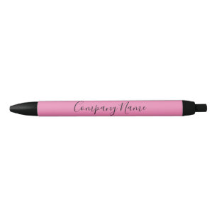 Tekst van Elegant roze en Black Script Company Nam Zwarte Inkt Pen