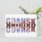 Tekst van Gdansk met uitzicht van de oude stad met (Staand voorkant)