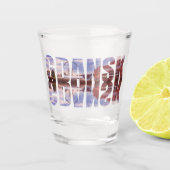 Tekst van Gdansk met uitzicht van de oude stad met Shot Glas (Voorkant)