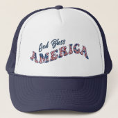 Tekst van het Amerikaanse vlag van God Bless Ameri Trucker Pet (Voorkant)