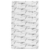 tekst van het BUITENLANDSE huwelijk op wit Klein Cadeauzakje (Voorkant)