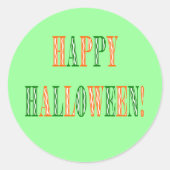 Tekst van het Halloween Festival Ronde Sticker (Voorkant)