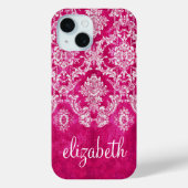 Tekst van het hete roze loopvlakpatroon van het pa Case-Mate iPhone case (Achterkant)