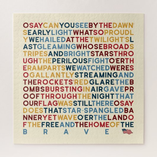Tekst van het volkslied 1 legpuzzel (Verticaal)