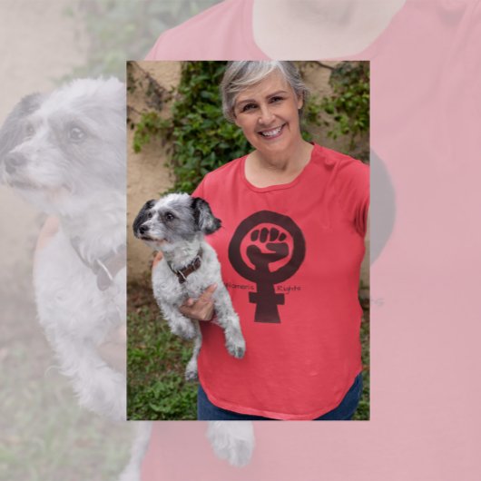 Tekst van het vrouwenrechtensymbool t-shirt