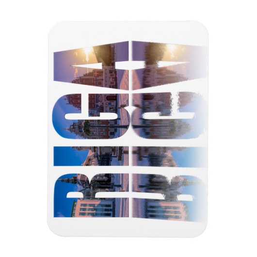 Tekst van Riga, Letland Magneet (Verticaal)