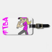 TEKST VAN SOFTBALL GIRL BAGAGELABEL (Voorkant horizontaal)