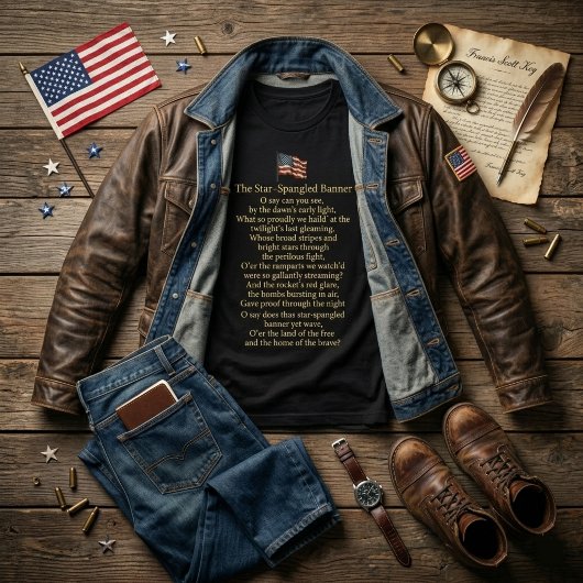 Tekst van The Star-Spangled Banner  T-shirt