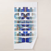 Tekst van Venetië met reflectie Badhanddoek (Badhanddoek)