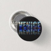 Tekst van Venetië met reflectie Ronde Button 3,2 Cm (Voorkant /achterkant)