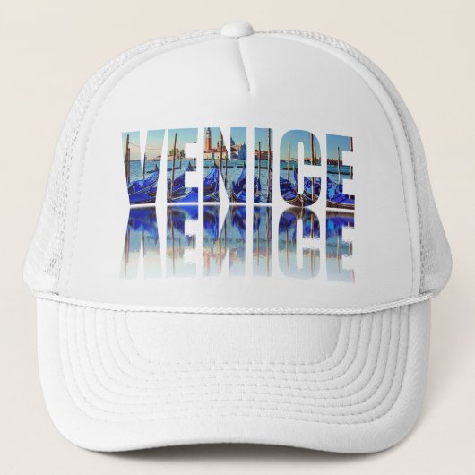 Tekst van Venetië met reflectie Trucker Pet (Voorkant)