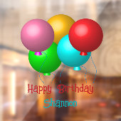 tekst van vijf vogelballonnen raamsticker (Vel 2)