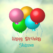  tekst van vijf vogelballonnen raamsticker (Vel 3)