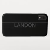 tekst | Vet Matig Zwart en Donkergrijs Case-Mate iPhone Case (Achterkant (horizontaal))