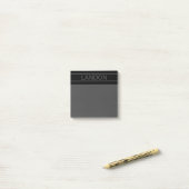  tekst | Vet Matig Zwart en Donkergrijs Post-it® Notes (Op bureau)