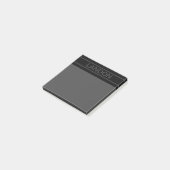  tekst | Vet Matig Zwart en Donkergrijs Post-it® Notes (Schuin)