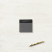  tekst | Vet Matig Zwart en Donkergrijs Post-it® Notes (Op bureau)