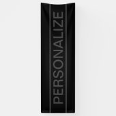 tekst | Vet Matig Zwart en Donkergrijs Spandoek (Verticaal)