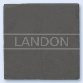  tekst | Vet Matig Zwart en Donkergrijs Stenen Onderzetter