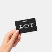 tekst | Vet Matig Zwart-wit Badge (Handheld)