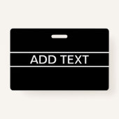 tekst | Vet Matig Zwart-wit Badge (Achterkant)