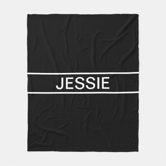  tekst | Vet Matig Zwart-wit Fleece Deken (Voorkant)