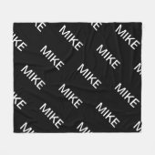  tekst | Vet Matig Zwart-wit Fleece Deken (Voorkant (Horizontaal))