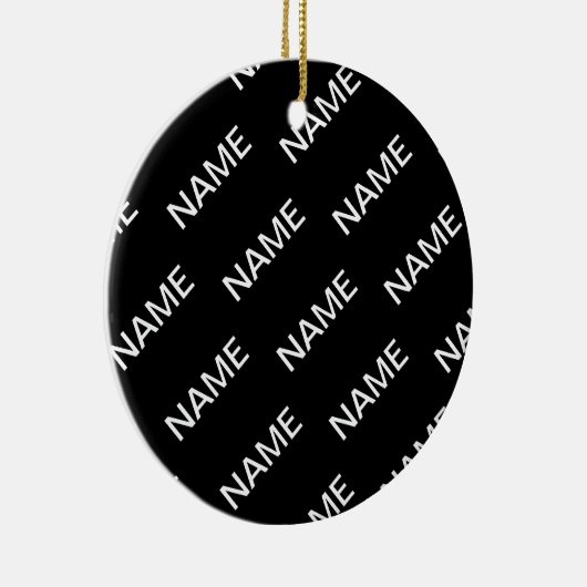  tekst | Vet Matig Zwart-wit Keramisch Ornament (Rechts)