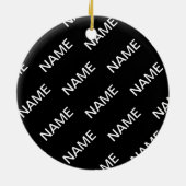  tekst | Vet Matig Zwart-wit Keramisch Ornament (Achterkant)