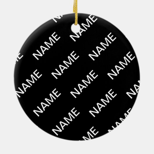  tekst | Vet Matig Zwart-wit Keramisch Ornament (Achterkant)