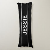  tekst | Vet Matig Zwart-wit Lichaamskussen (Voorkant Verticaal)