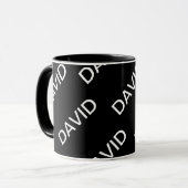  tekst | Vet Matig Zwart-wit Mok (Voorkant links)