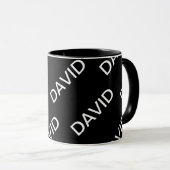  tekst | Vet Matig Zwart-wit Mok (Voorkant rechts)