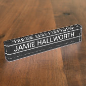  tekst | Vet Matig Zwart-wit Naambordje (Zijkant)