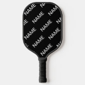  tekst | Vet Matig Zwart-wit Pickleball Paddle (Voorkant)