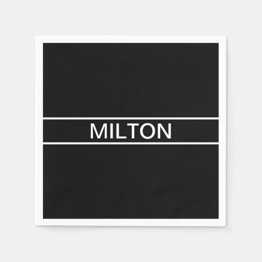  tekst | Vet Matig Zwart-wit Servet (Voorkant)